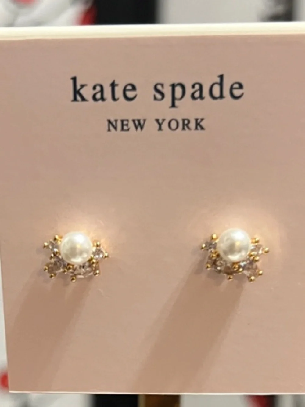 kate spade Pearl Starburst Stud Earrings - Gold & White